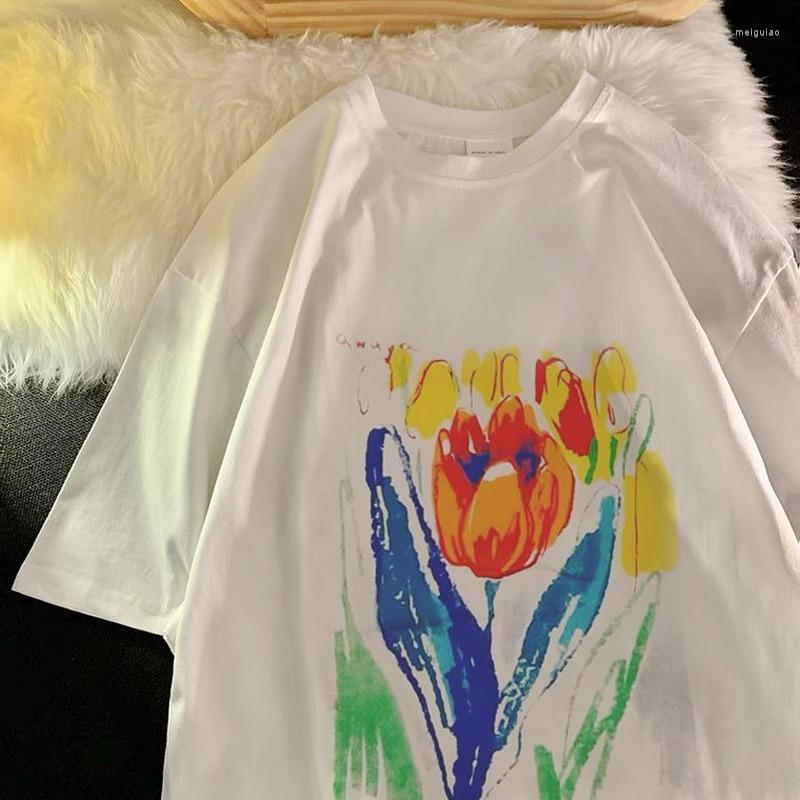 

Women's T Shirts Cotton Women White T-Shirts Summer Design 2022 Printed Short-Sleeved Casual All Match Female Pulls Outwear Tops Tees, Beige