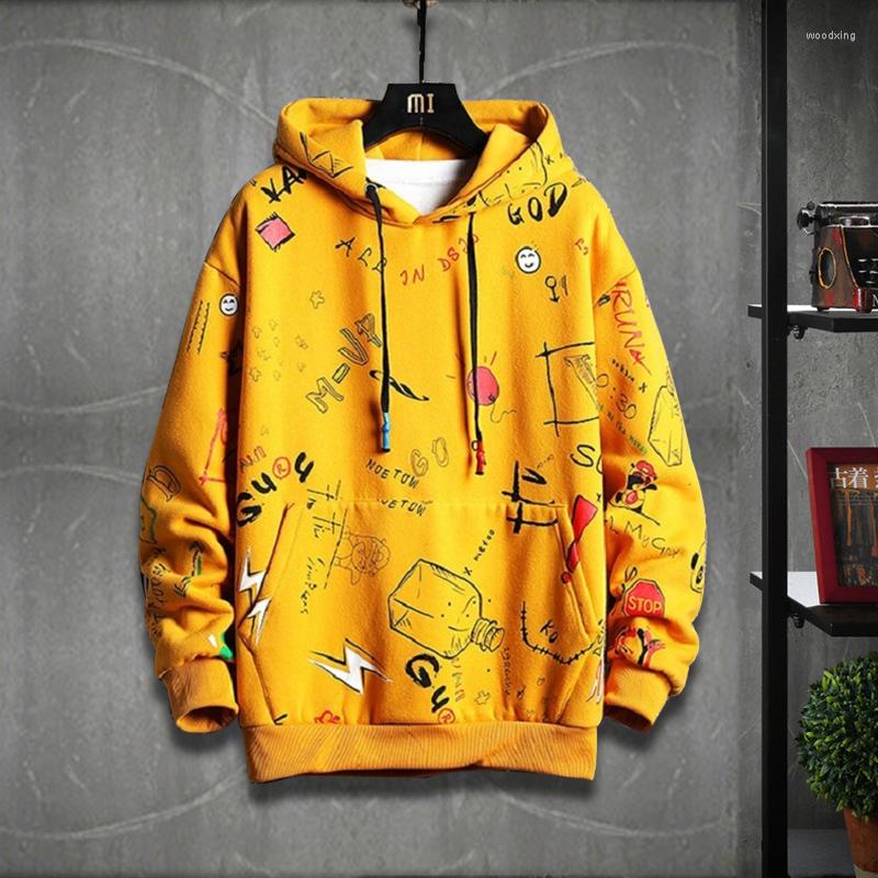

Men' Hoodies 2022 Spring Men Hooded Sweatshirt Casual Hip Hop Streetwear Loose Mens Fashion Letter Printing Hoody Pullover Tops, W20107 blue