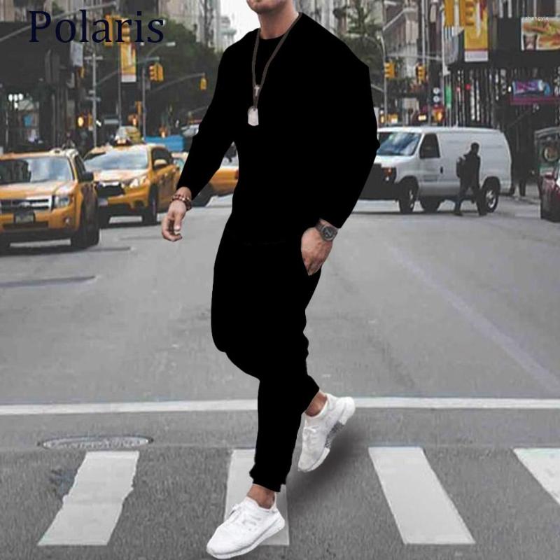 

Men' Tracksuits Black Tracksuit Men Long Sleeve T Shirt Trousers Set Oversized Male Clothes Sweatpants 2 Piece Suit Retro Sportwear Outfits, Tc1336