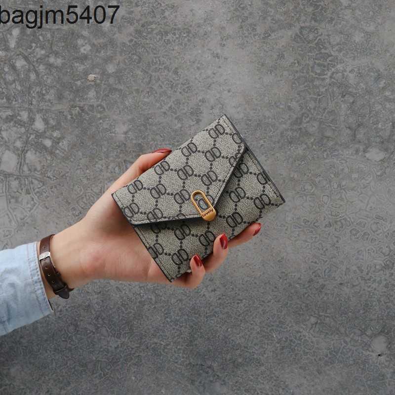 

Design Bag Ladies Purse Ins New Simple Women's Wallet Short 30% Small Pocket Card Forkin Clip Trend, Coffee flower