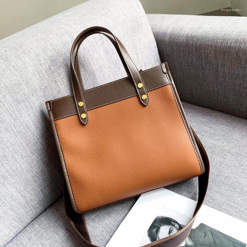 

Evening Bags Women Genuine Leather Commuting Elegant Handbag For Lady Fashion High Quality Brown Black Green Khaki Shoulder Bag