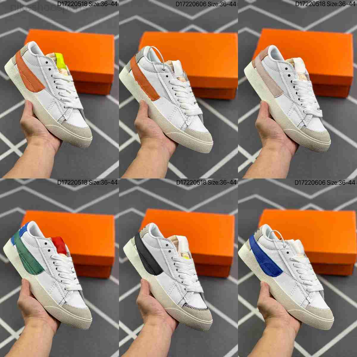 

Women Men's Leather Sneakers Blazer Low 1977 Vintage Shoes 77 lace up board shoes Hallows Grim Reaper Wolf Grey Serena Queen Indigo, Dq14702