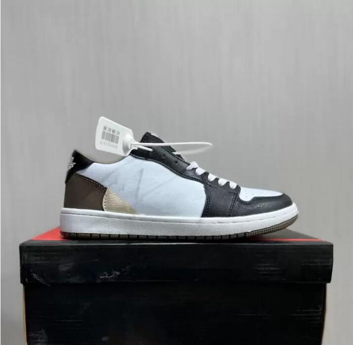 

dress shoes TS x Jumpman 1 Low Mens Womens Basketball Shoes Dark Mocha Outdoor Fashion Sneakers