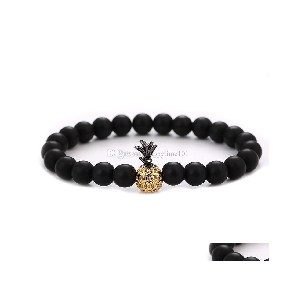 

Beaded Pineapple Beaded Couple Bracelets Fashion Natural Stone Bracelet Jewelry Gift For Valentines Day Drop Delivery Dhacb