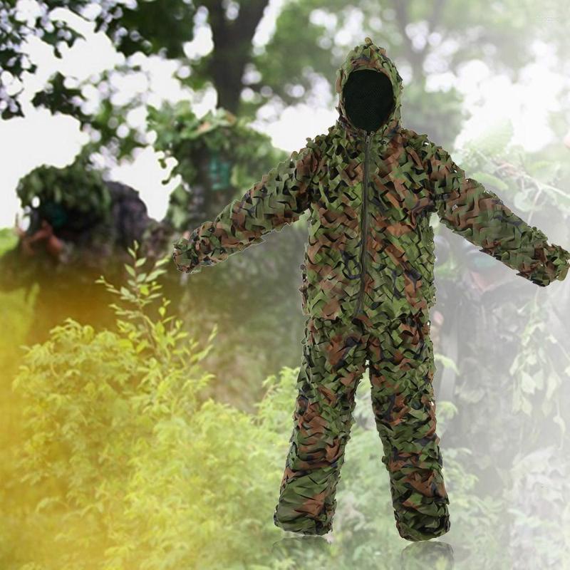 

Men's Tracksuits Woodland Camouflage Leafy Ghillie Suits Casual Suit Jacket Pants Clothing, Picture shown