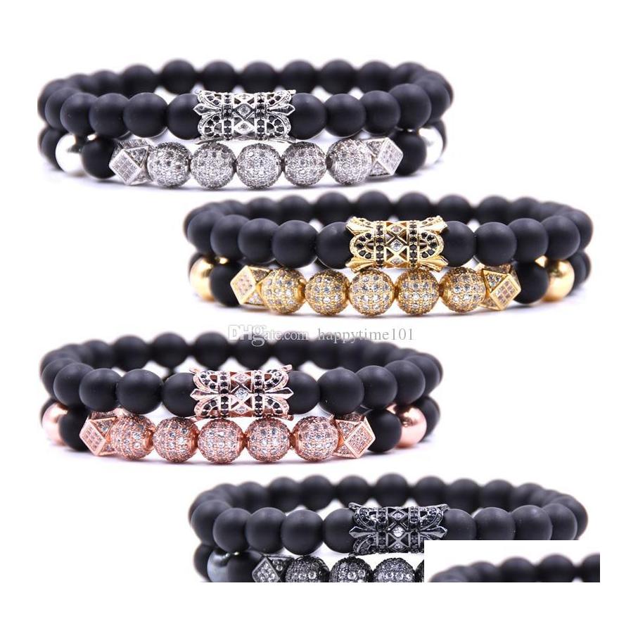 

Charm Bracelets Fashion Natural Stone Beaded Bracelet Set Charms Stretch Bracelets Men Women Yoga Beads Bangle Couple Jewelry 4 Colo Dh6Bg