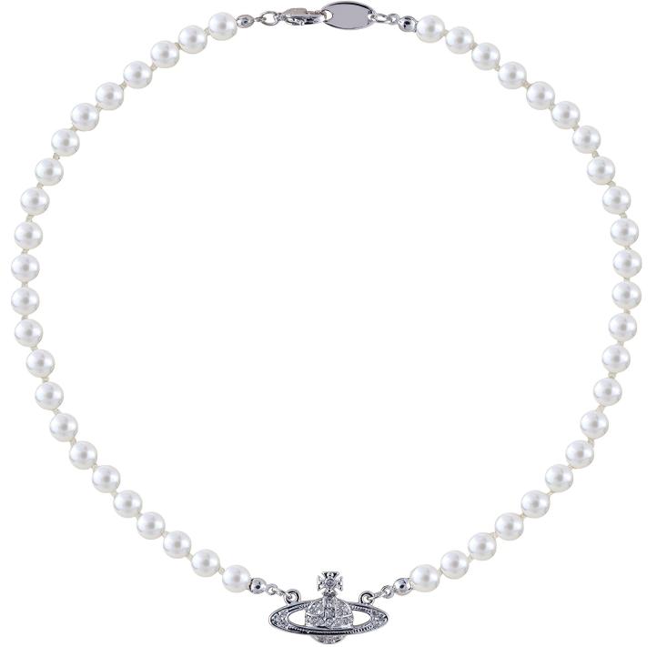 

Beaded Necklaces Rhinestone Faux Planet Saturn Pearl Necklace For Women Jewelry Fake Collar Pendant A Men With Charm Girls Y Vipje4409265