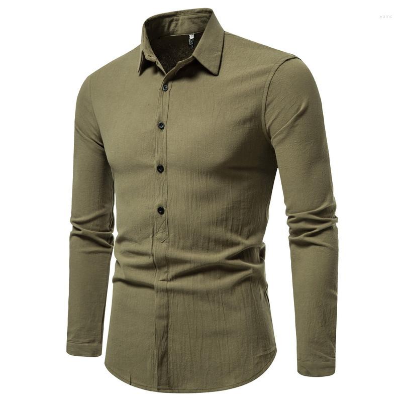 

Men's Casual Shirts Oversize 5XL Fashion 2022 Men's Business Spring Autumn Cotton Double Placket Inch Shirt, Black