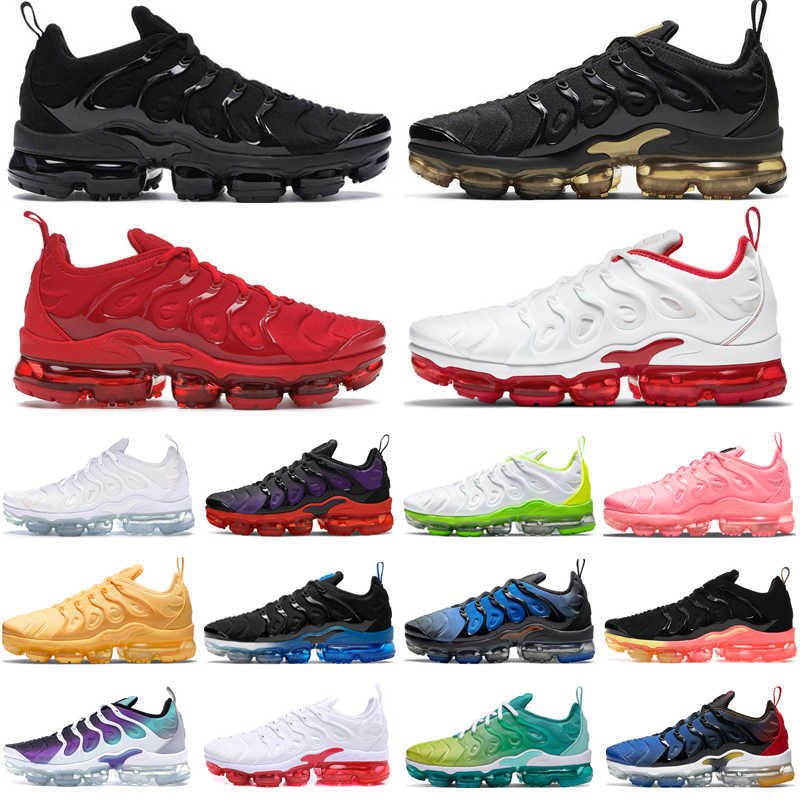 

Original tn plus running shoes Men Women Triple Black White Knicks Atlanta Hyper Violet Volt mens trainers sports sneakers size us 13, Aurora green