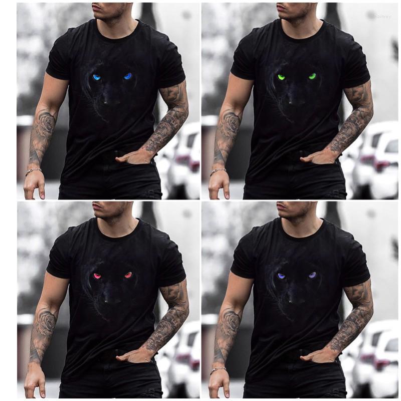 

Men's Tracksuits Panther T Shirt Men 3d Print Animal T-shirt Tees Black Shirts Unisex Clothes Street Clothing Tops