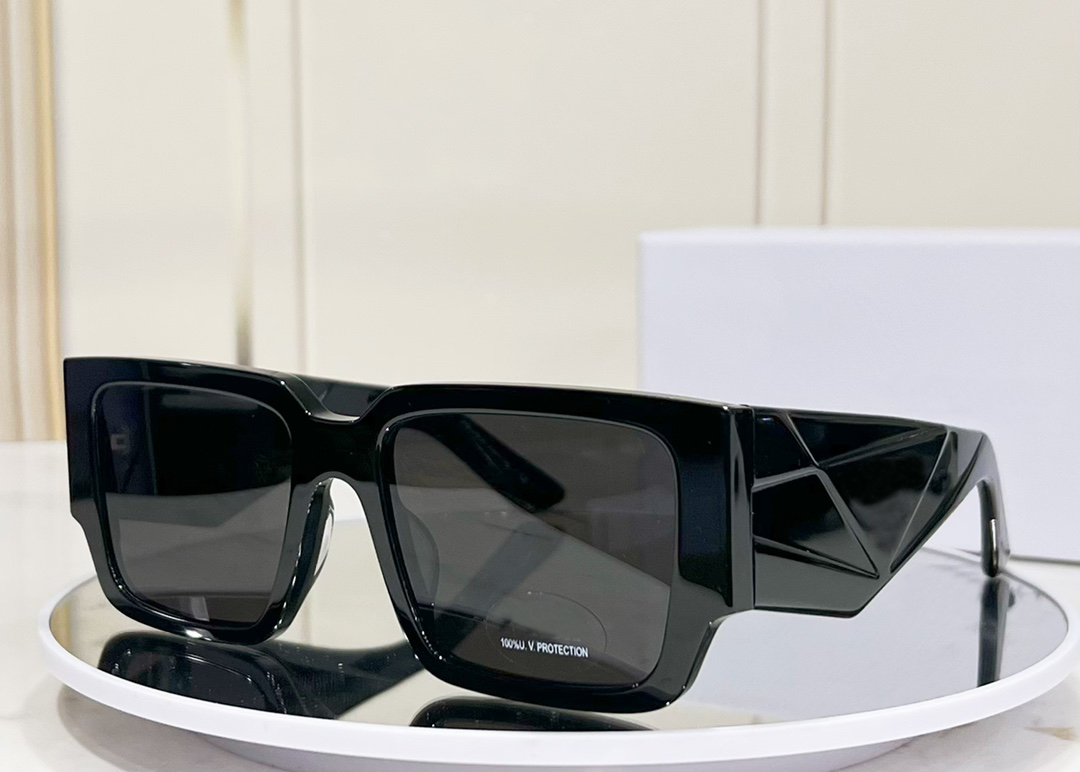 

12Z Acetate Black Rectangular Sunglasses Sunglass Women Men Fashion Sunnies Shades UV400 Eyewear with Box