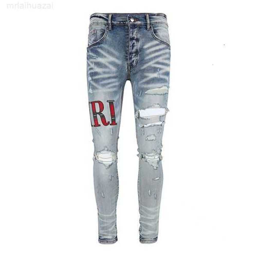 

Men's Jeans Clothing Jeans Men Women Panther Print Army Green Long Distrressed Cotton Rabbit Sticker Embroidery Slim Denim Straight Biker Skinny Pantsqs6i