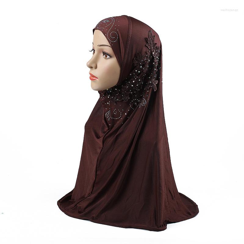 

Scarves YYZ15 Instant Hijab Big Size For Women Lace Muslim Fashion Islam Cap Scarf Headscarf