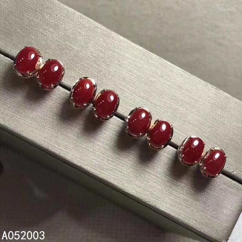 

Stud Earrings KJJEAXCMY Fine Jewelry 925 Sterling Silver Inlaid Natural Red Coral Female Ear Studs Trendy Support Detection