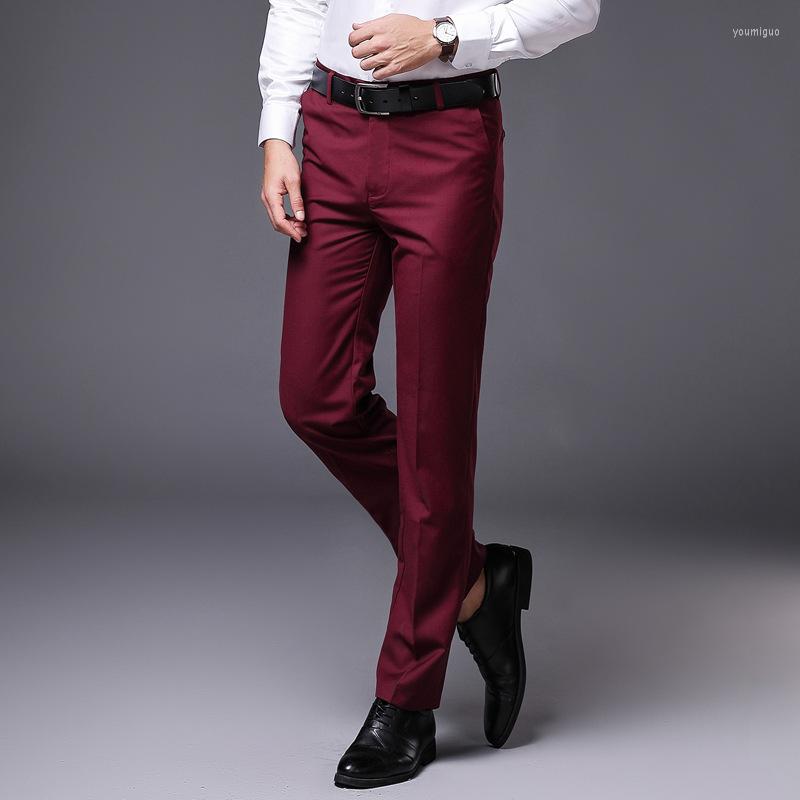 

Men's Suits Suit Pants Men Pantalon Hombre Fashion Dress Spring Autumn Classic Business Plus Size 20-40 Casual Straight Trousers, Black