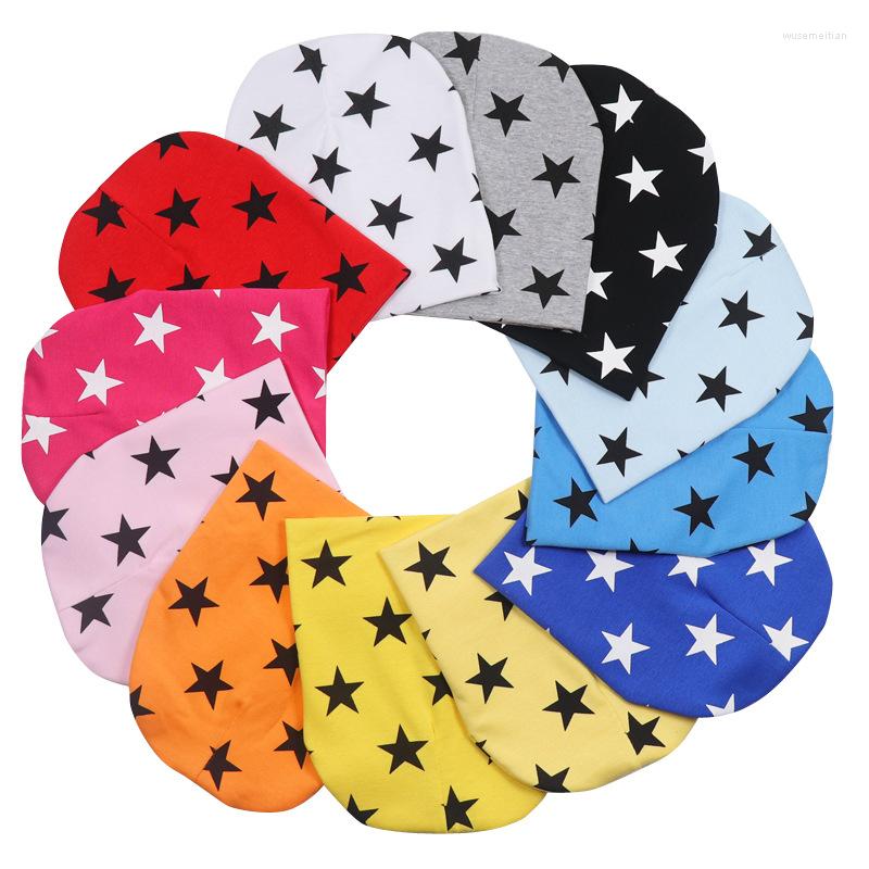 

Hair Accessories Star Hat Baby Sleeve Cap Men And Women For Children Kids Double Layer Spring Autumn Winter Printed, Black