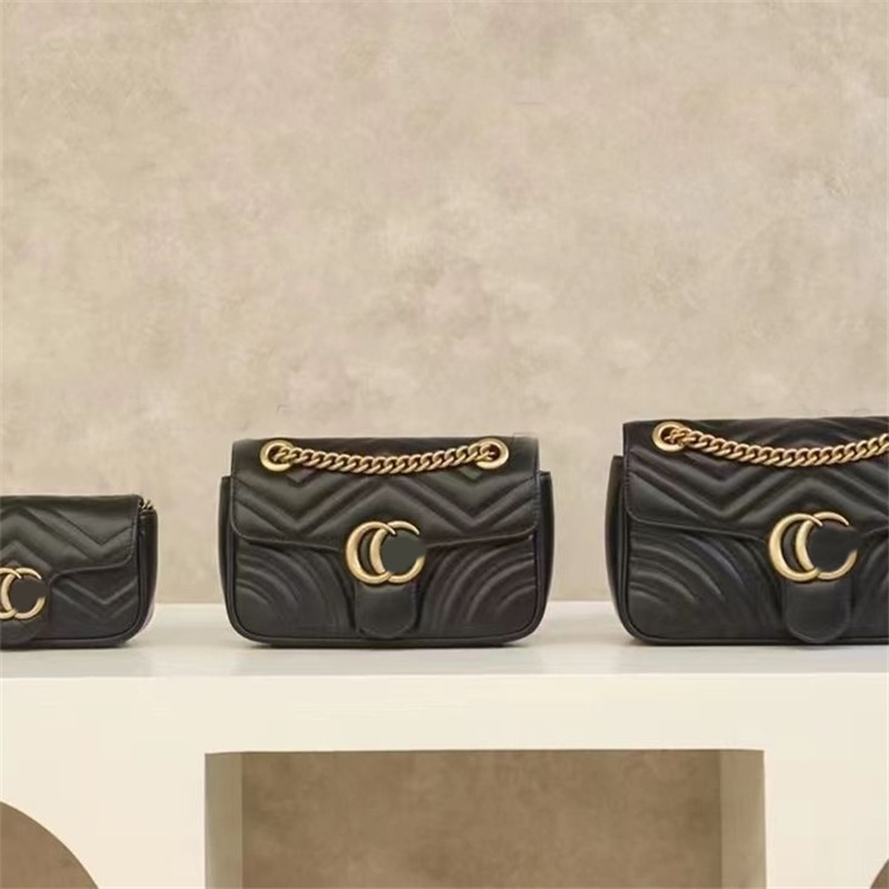 

Vintage shoulder bags woman designer bag luxury wallets marmont white pink brown flap quilted envelope shopping large sling clutch purses crossbody handbags, 6#
