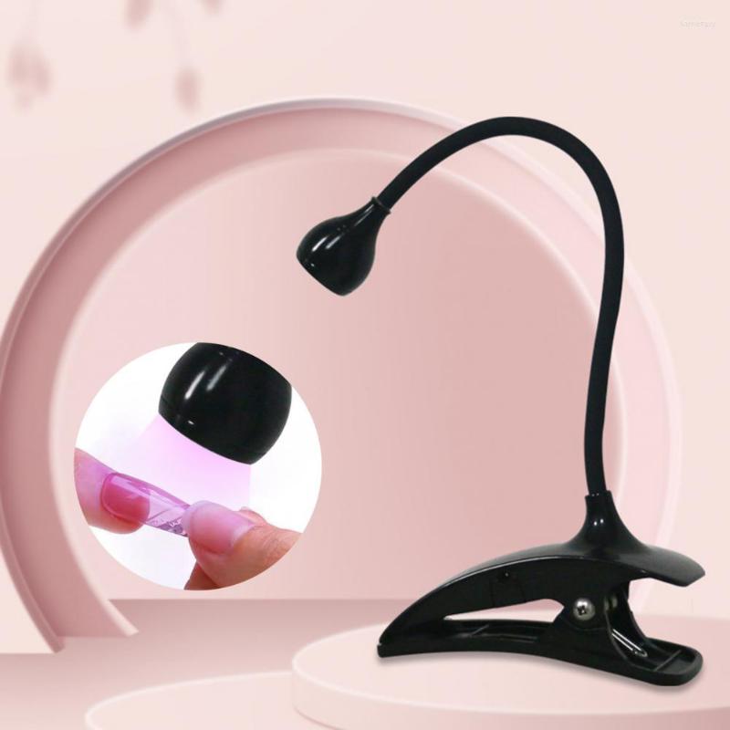 

Nail Dryers LED Lamp One-Key Start Non-Glaring 360-Degree Bendable Plug-and-Play Quick Dry Ultraviolet-Lights Clip Style Dryin, Black