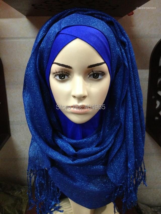 

Scarves H805c High Quality Shimmer Viscose Scarf With Fringes Assorted Colors