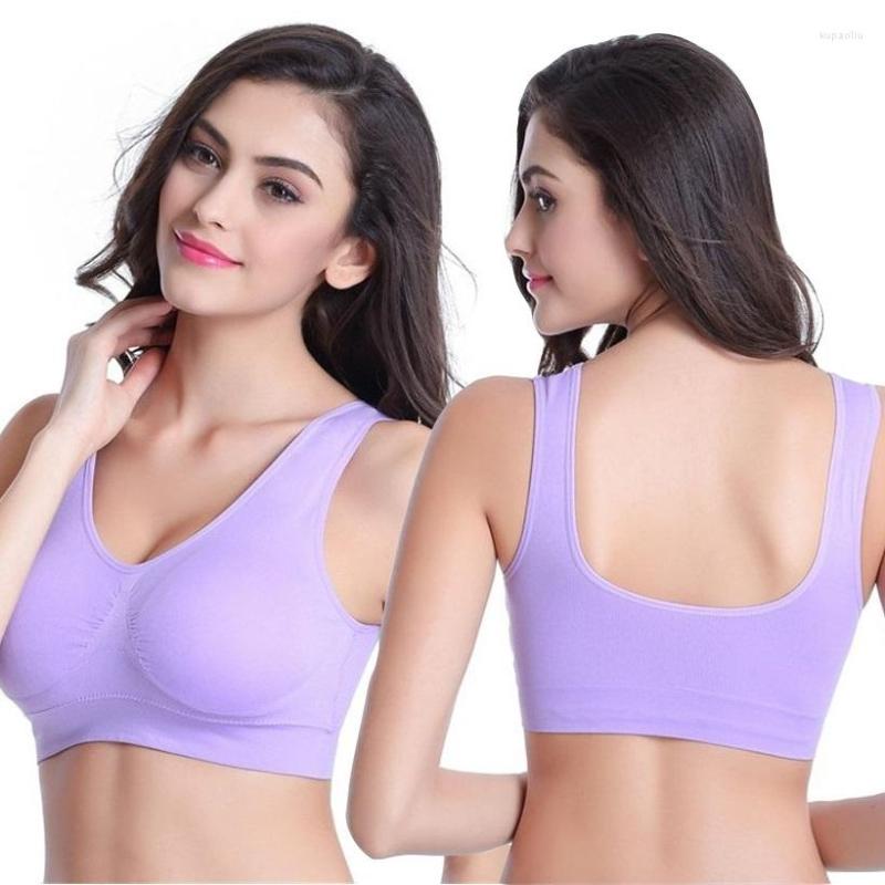

Yoga Outfit Women Bra Seamless Sports Fitness Underwear Padded Sport Top Vest Plus Size Gym Crop, Red