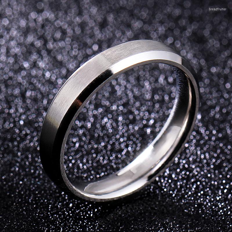 

Wedding Rings MOREDEAR 4mm Dull Polish Silver Color Titanium Ring For Men And Women