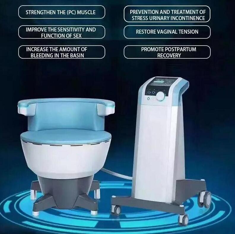 

Clinic use Electric Pelvic Floor repaired slimming Exerciser EMS Muscle Stimulator EM-chair for vaginal tightening Postpartum Repaired Beauty machine with logo