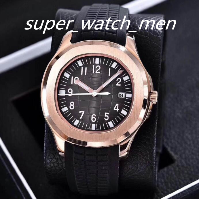 

11 color Watchs Men Aquanaut Automatic movement comfortable rubber strap original clasp Super luminous waterproof watch Transpare Back, Box