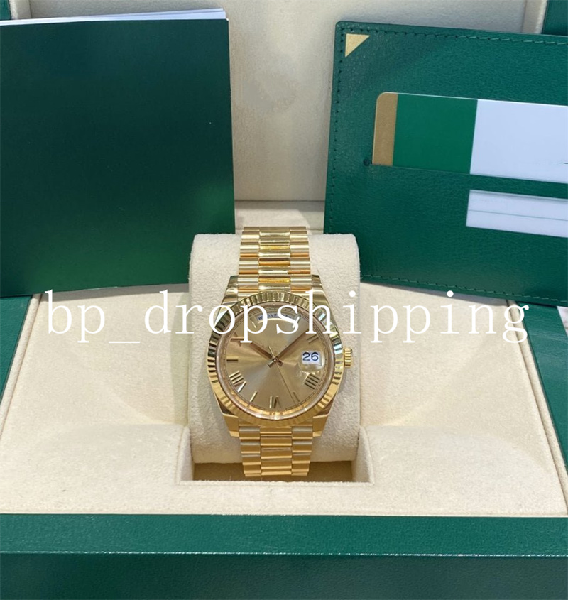 

Super V5 Version Mens Watch 41mm Daydate Ref.228348 Roman Dial Fluted/diamond Bezel Automatic Mechanical Stainless Steel Movement Sport Wristwatch, Add tool