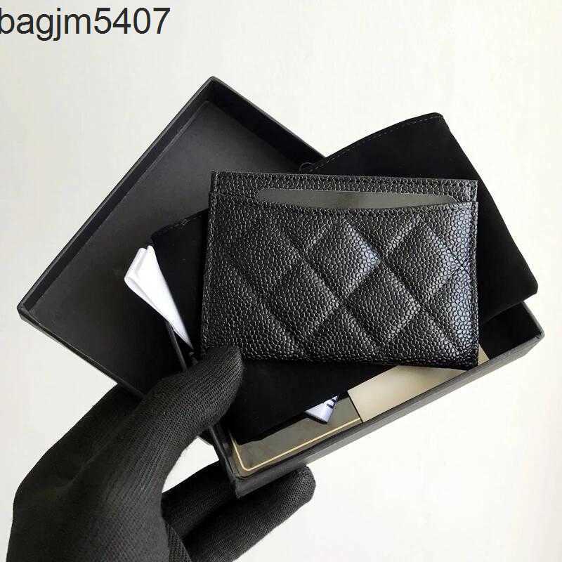 

Design Bag Ladies Purse Lingge Xiaoxiangfeng Luxury High Quality Leather Id Credit Card Clip Zero Wallet Cowhide Caviar Card, Cowhide gold