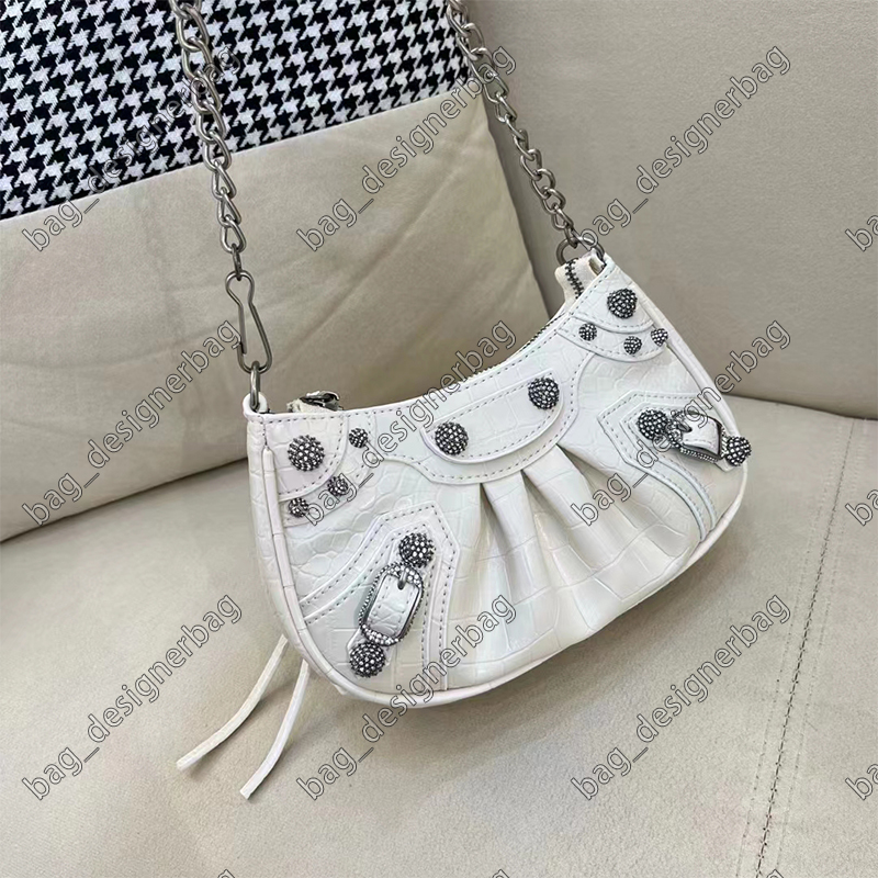 

Fashionable and luxurious popular lady armpit handbag messenger bag simple and versatile real belt drill, No.7