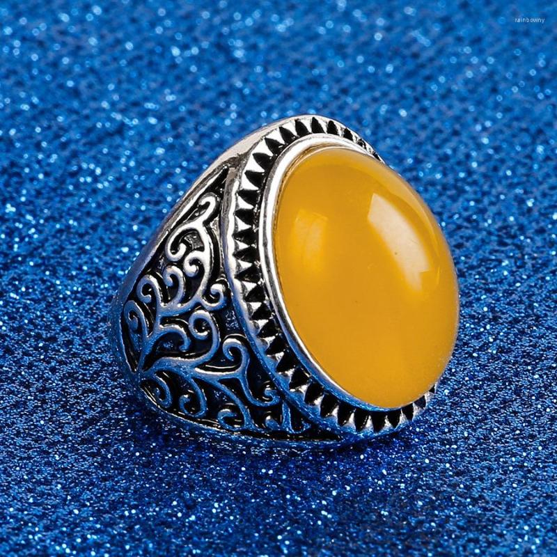 

Cluster Rings For Women Retro Design Alloy Women's Ring Turkish Oval Stone Vintage Party 2022 Trend
