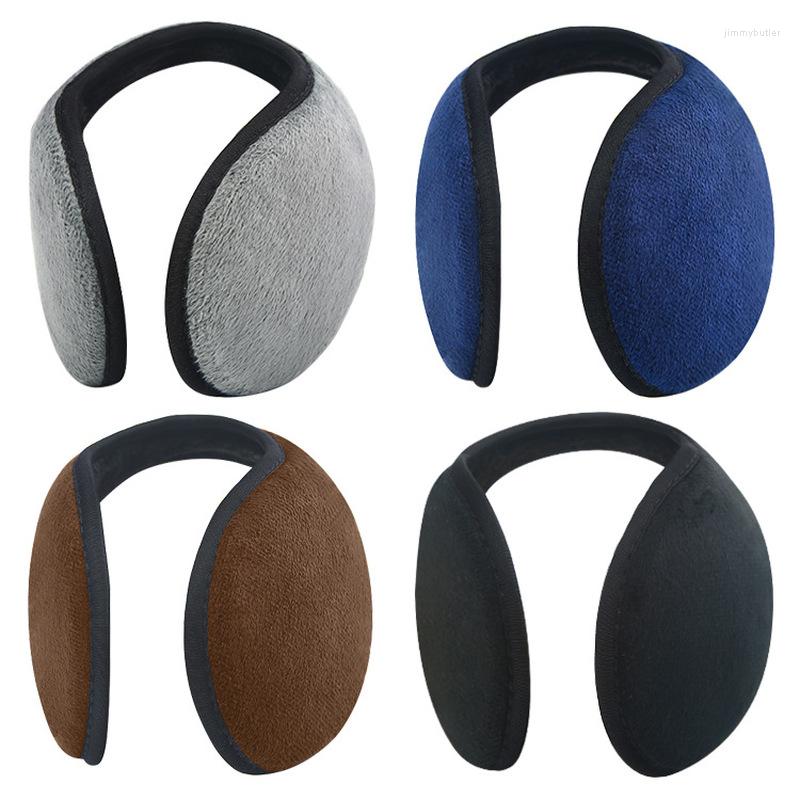 

Berets Unisex Earmuffs Winter Fleece Ear Warmer For Men Women Behind The Head Fur Cover Protector Headband Earlap, Black