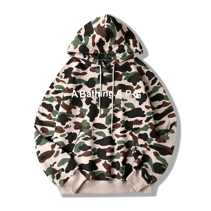 

Bape Mens Designer Green Camouflage Hoodies Men Women Fashion Long Sleeve Hooded Jacket Mens Hoodie Asian Size M-2XL, Army green