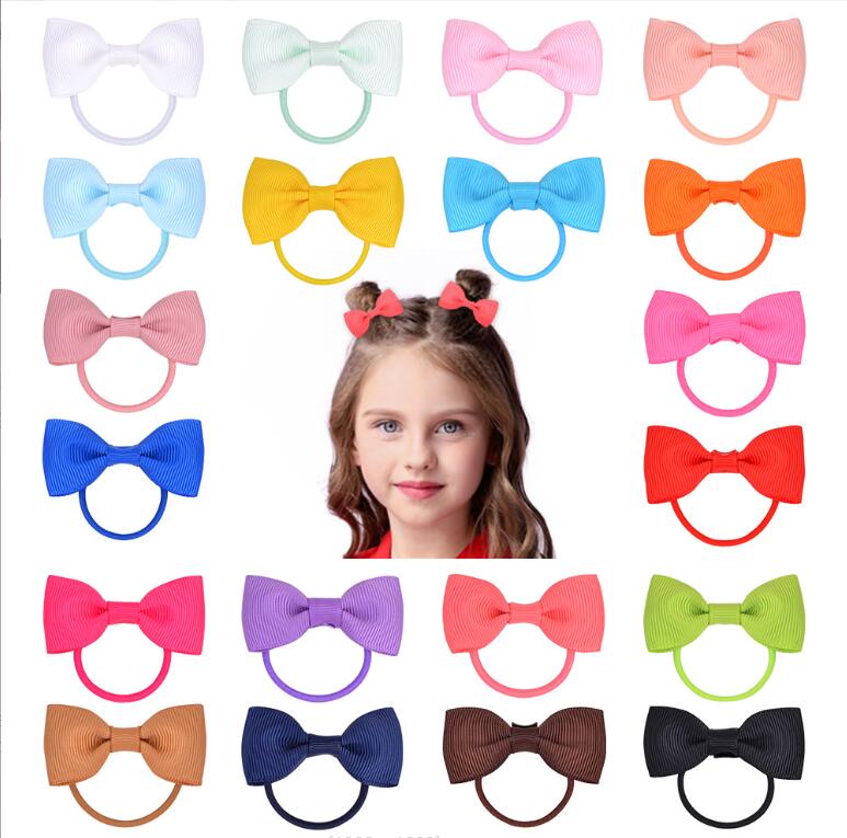 

Multi Colors Euro Fashion Girl Kids Hair Accessory Princess Candy Color Bow Knot Hairband For Children 2.2 inch All Match, Mix 20 colors