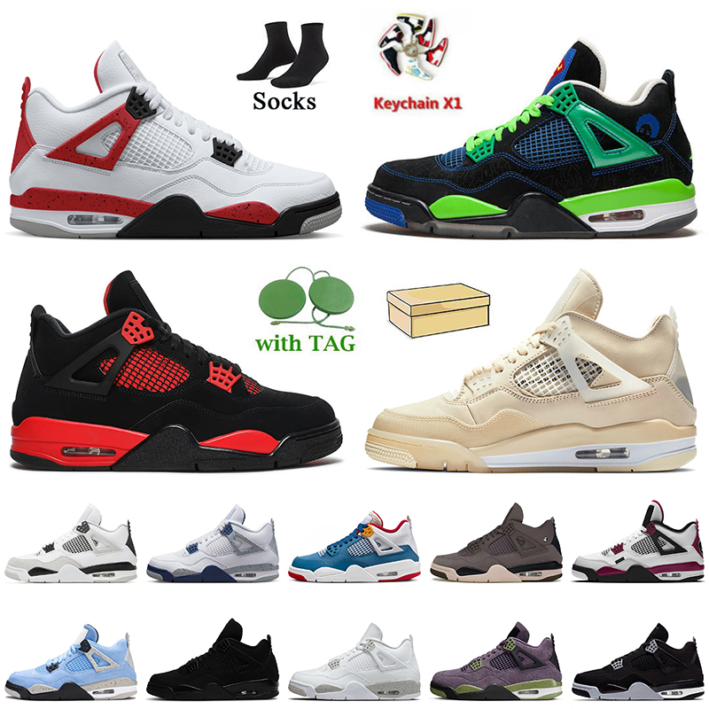 

With Box Jumpman 4 Women Mens Basketball Shoes 4s Red Cement Thunder A Ma Maniere Sail Midnight Navy Doernbecher Black Cat Offs White Oreo Trainers Sneakers j 4, A17 black canvas 40-47