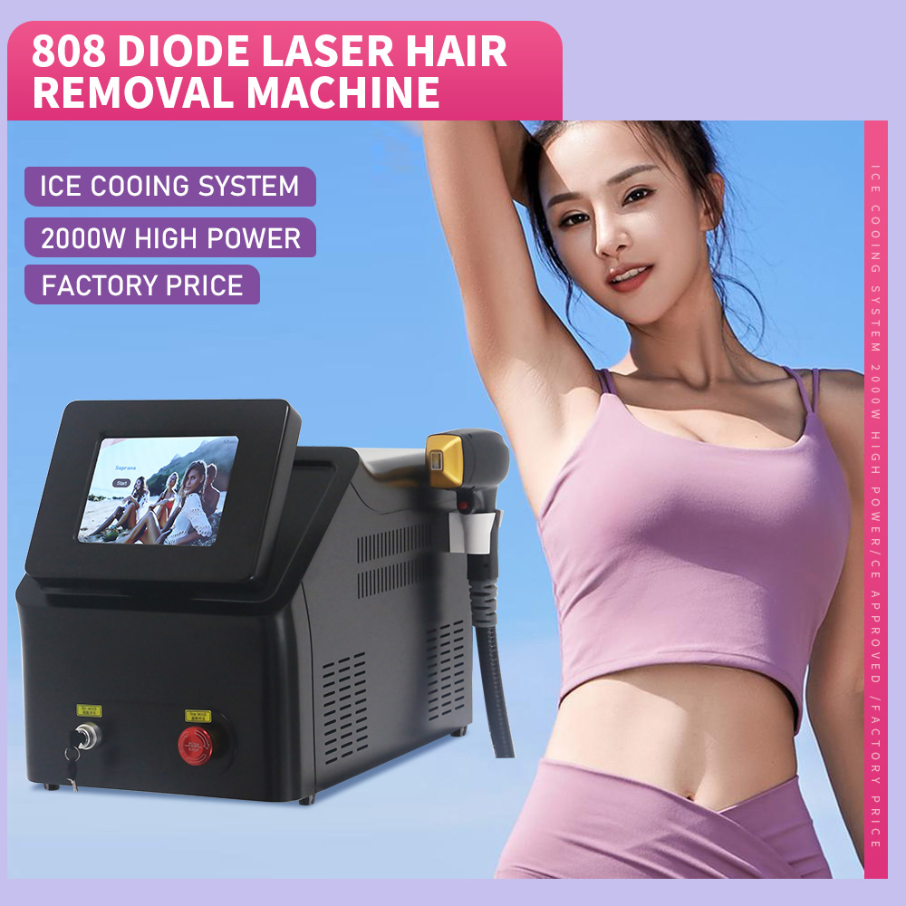 

3 Wavelength 808nm Diode Laser Machine Hair Remove Fast Painless 808 755 1320 Device Salon Laser