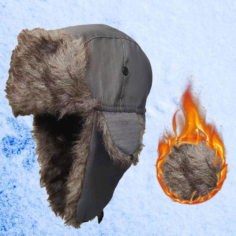 

Berets Hat Women's Winter Cycling Warm Windproof Ear Protector Caps Cold Proof Windscreen Cotton Lei Feng Men, Black