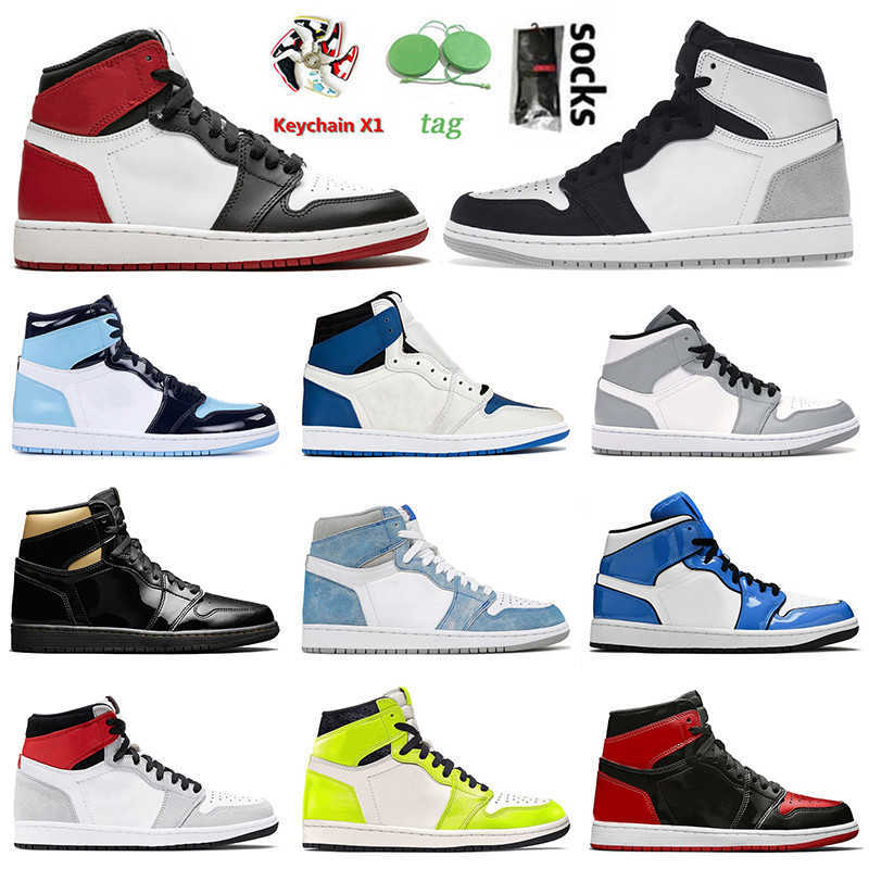 

Basketball Shoes Mens Black Toe Grey Fog Unc Patent Fragment Hyper Royal Visionaire Bred Shattered Backboard Hot 2022 Jumpman 1S, B32 volt gold 36-46