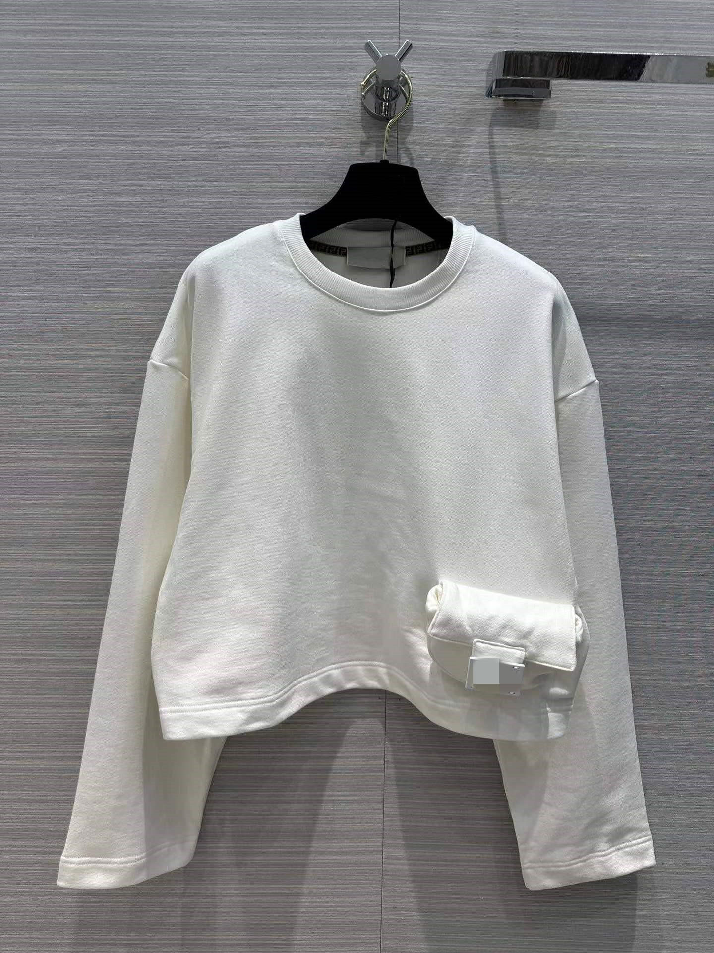 

Women' Hoodies 2023 New Spring Autumn O Neck Long Sleeve Panelled designer Coat And Brand Same Style Sweatshirts 122-6, White