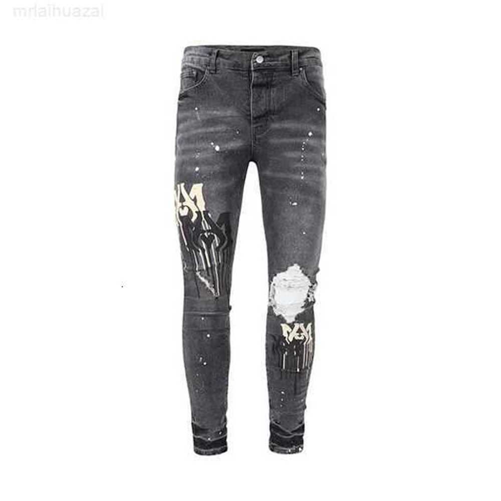 

Men's Jeans Clothing Jeans Men Women Panther Print Army Green Long Distrressed Cotton Rabbit Sticker Embroidery Slim Denim Straight Biker Skinny Pantsoxtc, 19