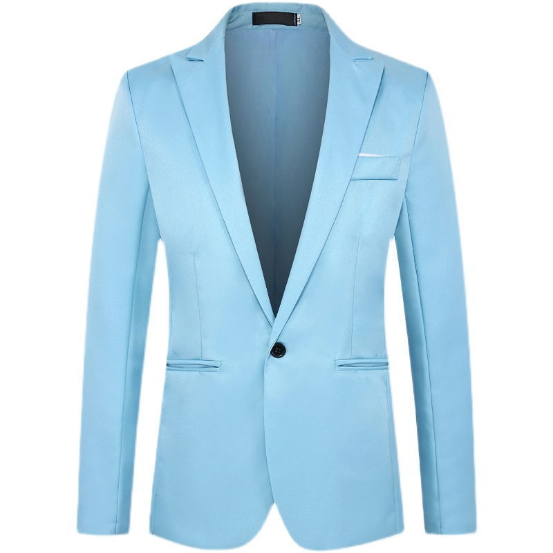 

Men's Suits Blazers Boutique 5XL Suit Fashion Elegant Gentleman Solid Color Slim Fit Dress Casual Business Italian Style Wedding Formal Blazer 221201, Sky blue