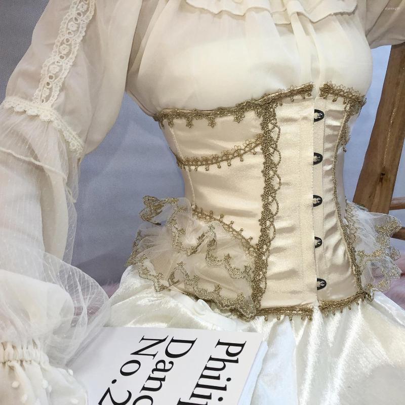 

Women's Shapers Women Corset Waist Girdle Floral Lace Wedding Evening Dress Abdominal Fat Lotita Luxury Crops Bones Princess Slimmer, Picture shown