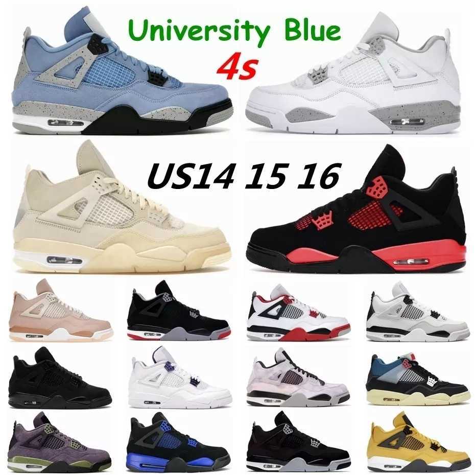 

Basketball Shoes Outdoor Sports Trainers Black Cat Military Blue Sneaker Sail Bred 2022 Top Men Women 4S Jumpman 4 Universitys, 10