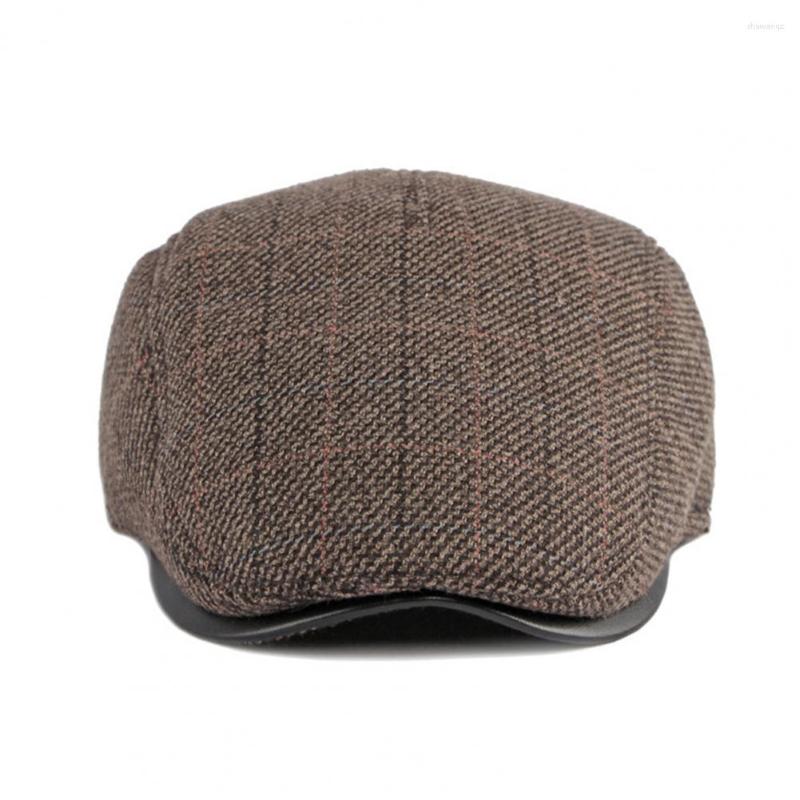 

Berets Useful Beret Cotton Polyester Blend Thickened Portable Men Vintage Hat Everyday Wear, Black