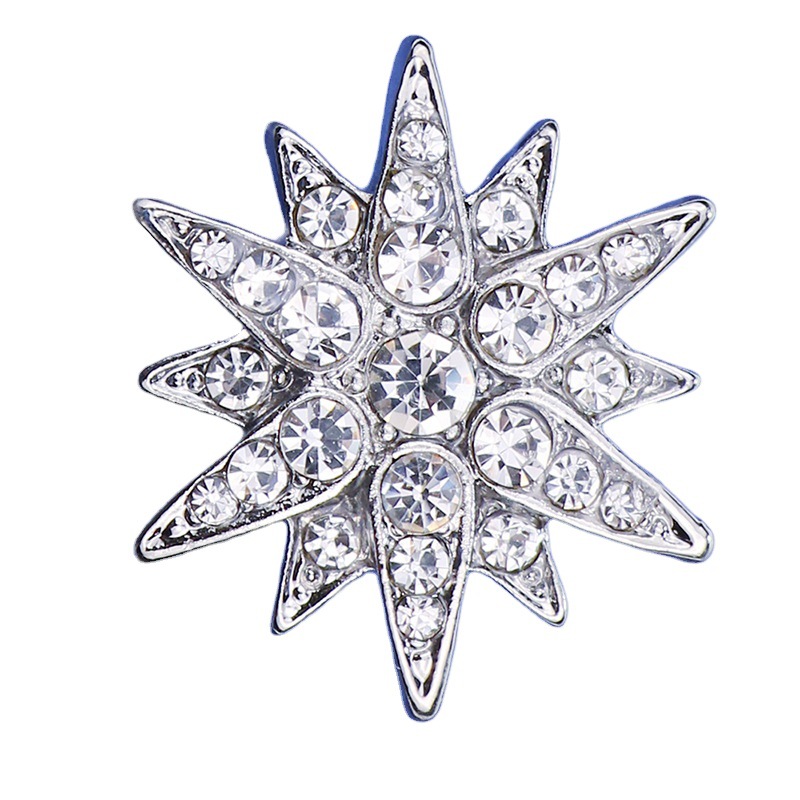 

Exquisite Men's Brooch Full Diamond Six-Pointed Star Bow Tie Women's Shirt Collar Pin Collar Pins Personality Suit Corsage Badge