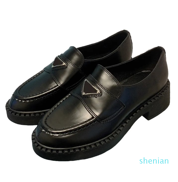 

women dress shoe fashion platform shoes monolith loafer upper with leather band and metal triangle logo womens designer loafers