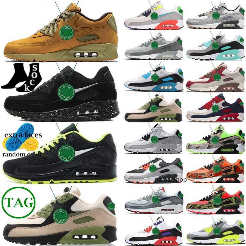 

2023 Men Women Airmaxs Running Shoes Airs Cushion 90 Breathable mesh OG surplus classic triple Black White x Red grey Soft Surface Gum Griffey, Color # 8