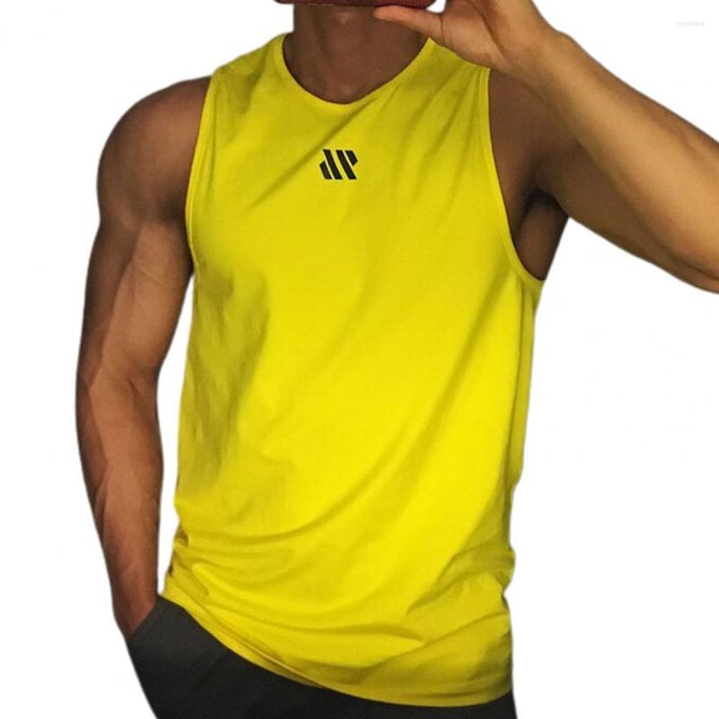 

Men's Tank Tops Summer Men Workout Vest Sleeveless Breathable Polyester Bodybuilding Sweatshirt Fitness Sportswear Male Top, Black