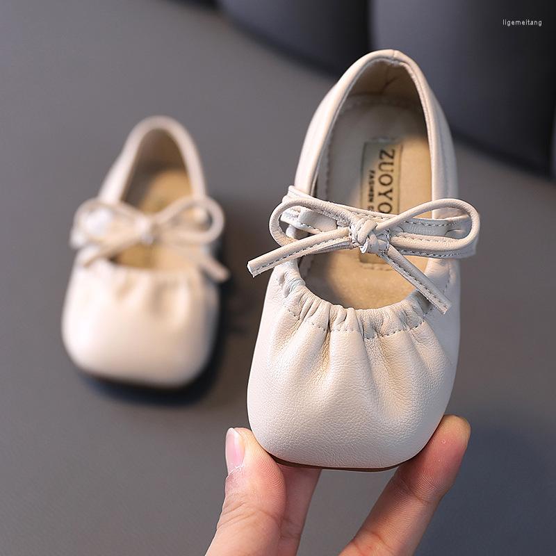 

First Walkers 12-15.5cm Brand Solid Pure Baby Girl Shoes Cute Bowtie-knot Princess For Girls -3Years Toddler Party Wedding, Beige