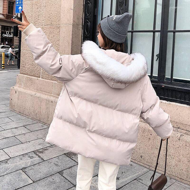 

Women's Down Clothes 2022 Cotton-padded Mid-length Winter Jacket Female Thick Ins Bread Clothing Women Loose Padded Coats, Apricot